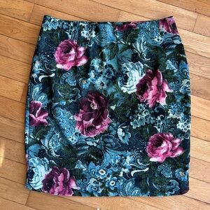 JJill Floral Ponte Petite Small Skirt